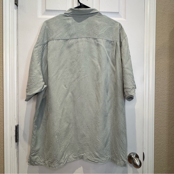 Tommy Bahama Men's XL Short Sleeve Button Down Light Green 100% Silk - Picture 2 of 8